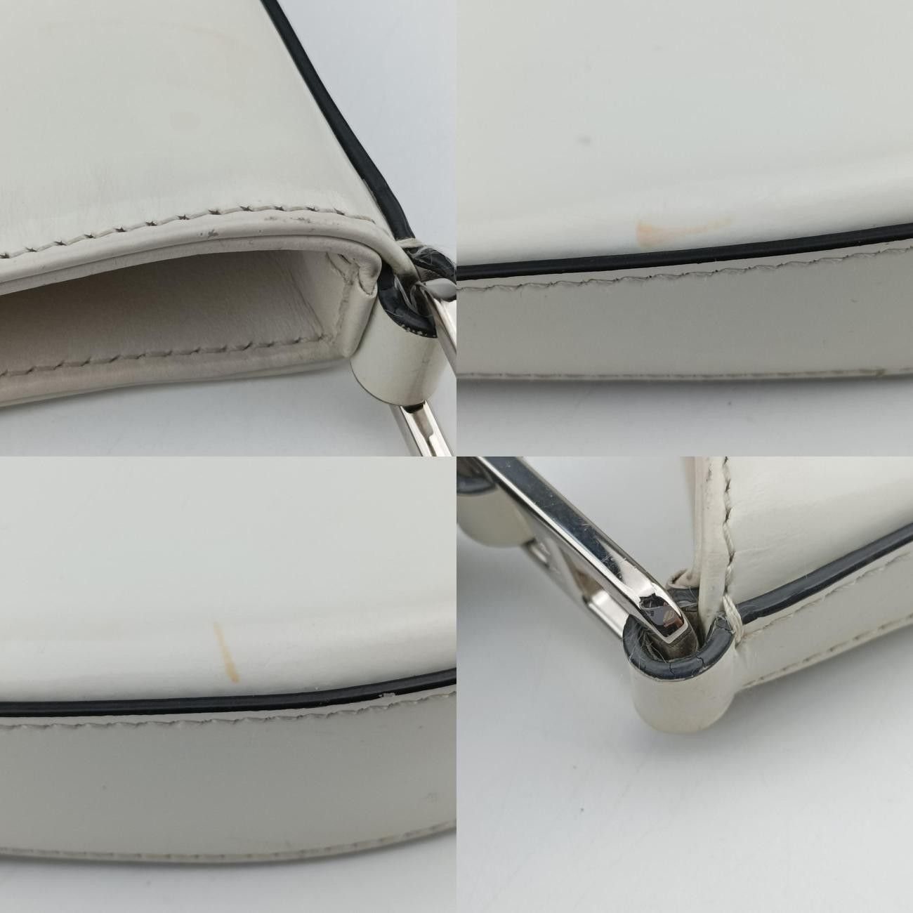 Prada Cleo White Brushed Leather 7/K