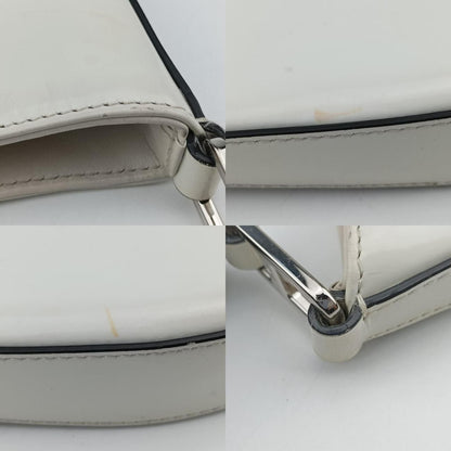 Prada Cleo White Brushed Leather 7/K