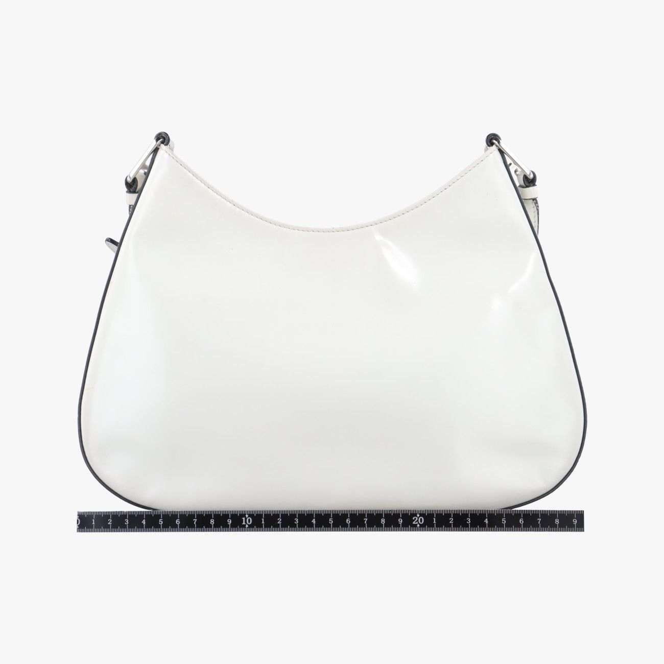 Prada Cleo White Brushed Leather 7/K