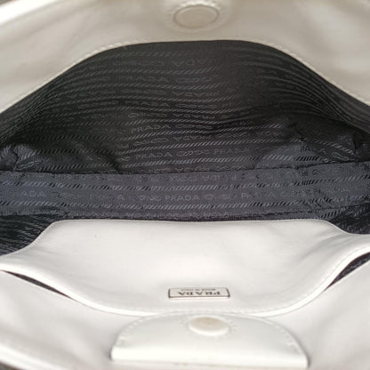 Prada Cleo White Brushed Leather 7/K