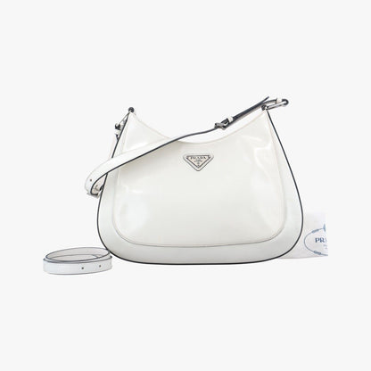 Prada Cleo White Brushed Leather 7/K