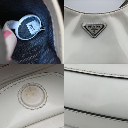 Prada Cleo White Brushed Leather 7/K