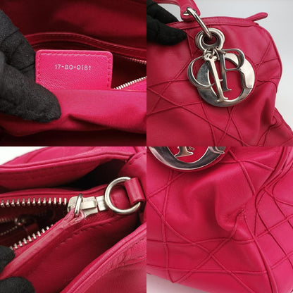 Christian Diorgranville Rose Red Lambskin 17-Bo-0181