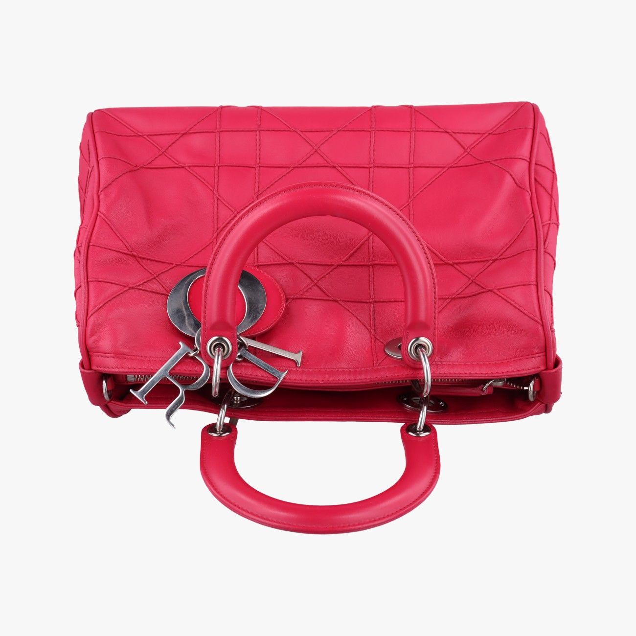 Christian Diorgranville Rose Red Lambskin 17-Bo-0181