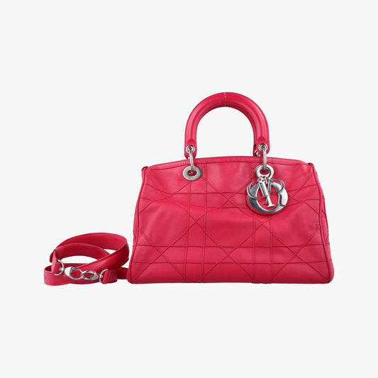 Christian Diorgranville Rose Red Lambskin 17-Bo-0181