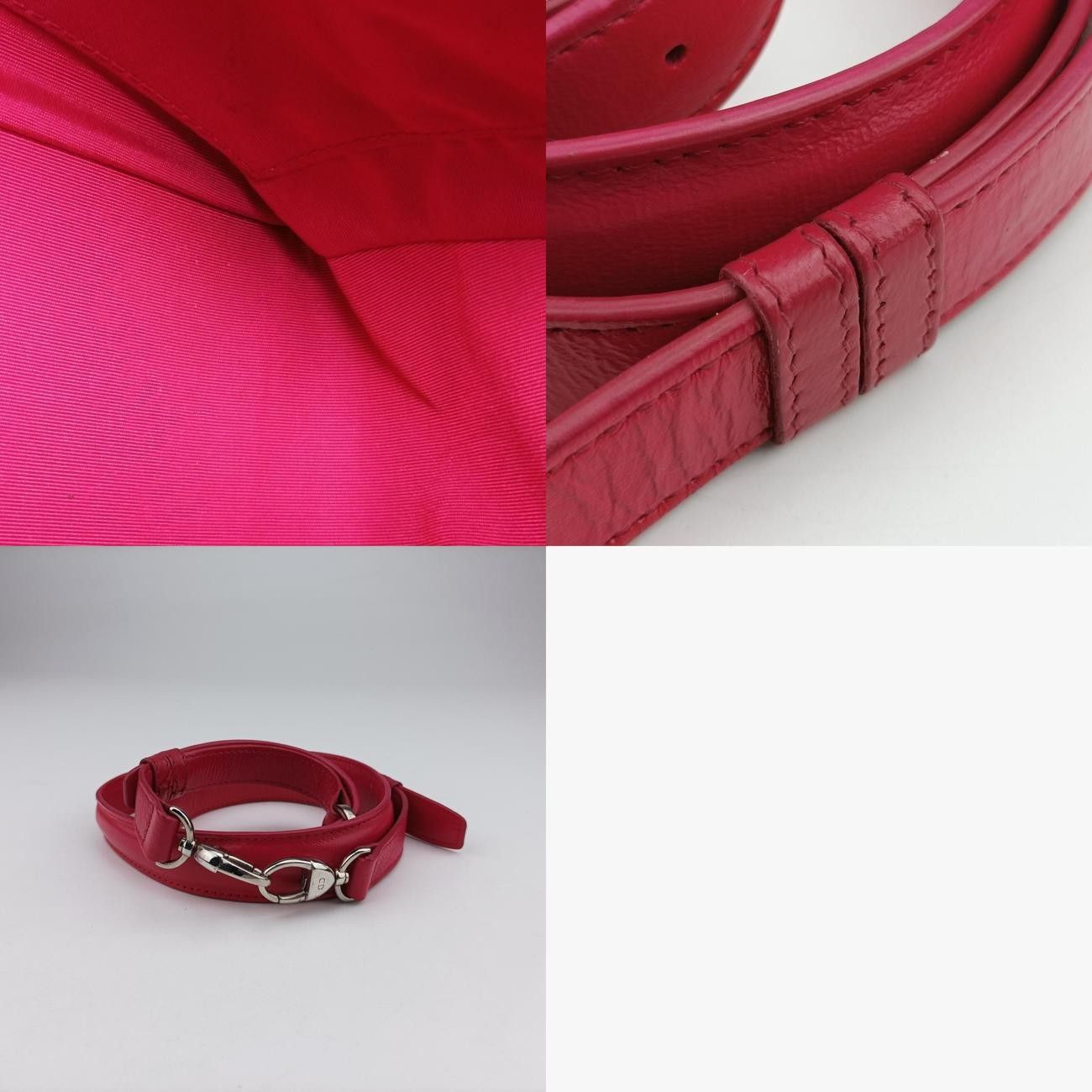 Christian Diorgranville Rose Red Lambskin 17-Bo-0181