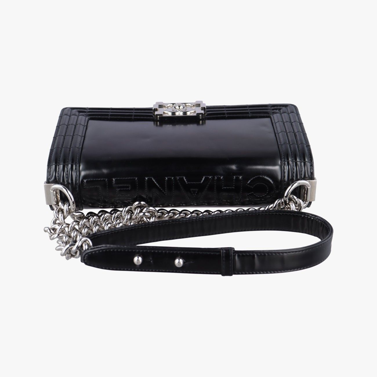 Chanel Boy Chanel Black Patent A67018