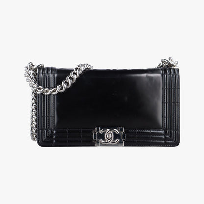 Chanel Boy Chanel Black Patent A67018