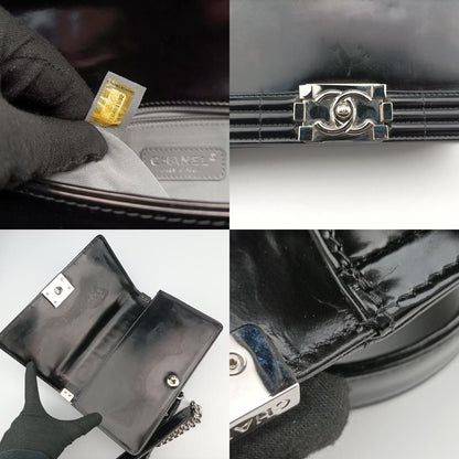 Chanel Boy Chanel Black Patent A67018