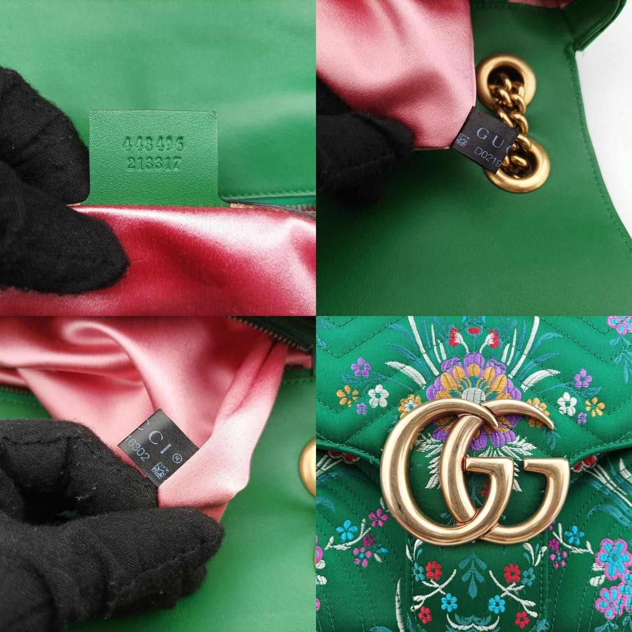 Gucciggmarmont Green X Multicolor Silk 443496