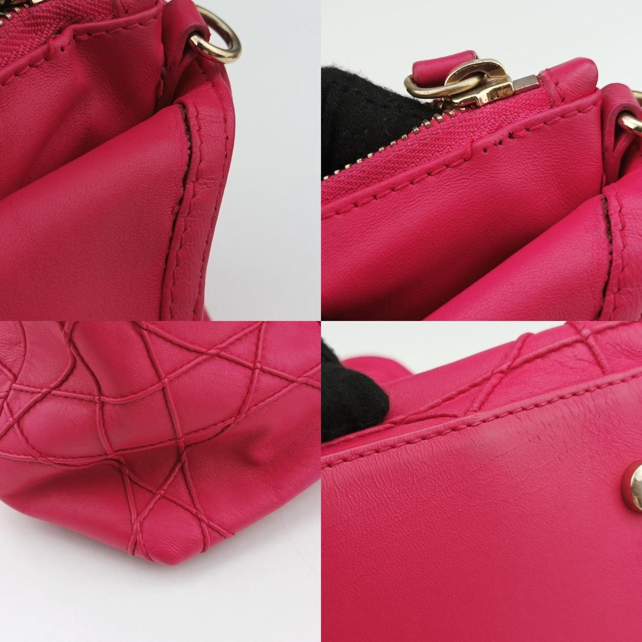 Christian Diorgranville Rose Red Lambskin 08-Ma-0162