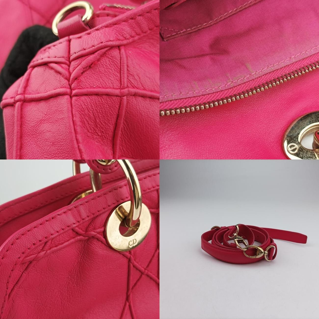 Christian Diorgranville Rose Red Lambskin 08-Ma-0162