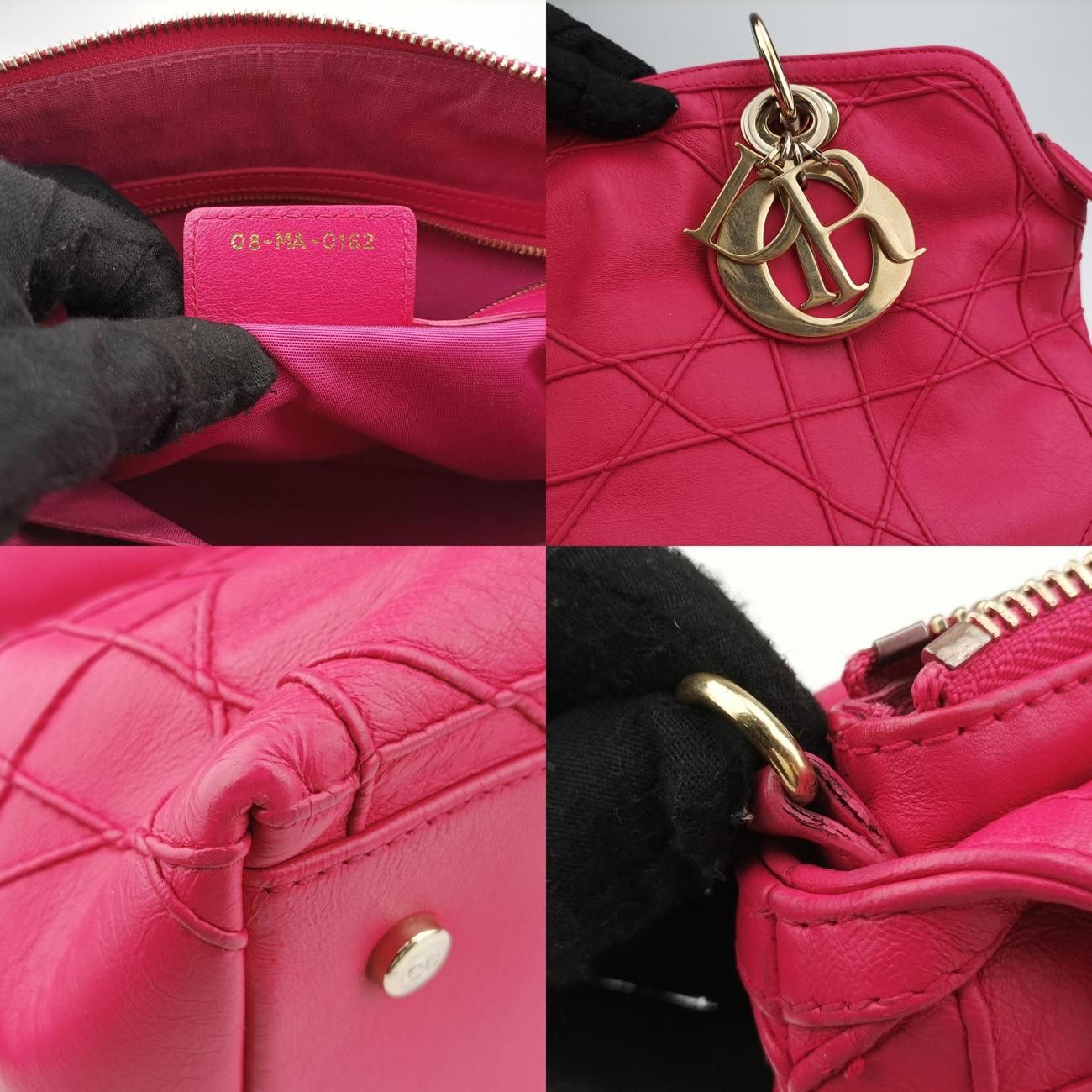 Christian Diorgranville Rose Red Lambskin 08-Ma-0162