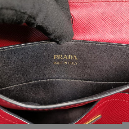 Prada Double Cuir Red Saffiano Leather B2756t 239/C