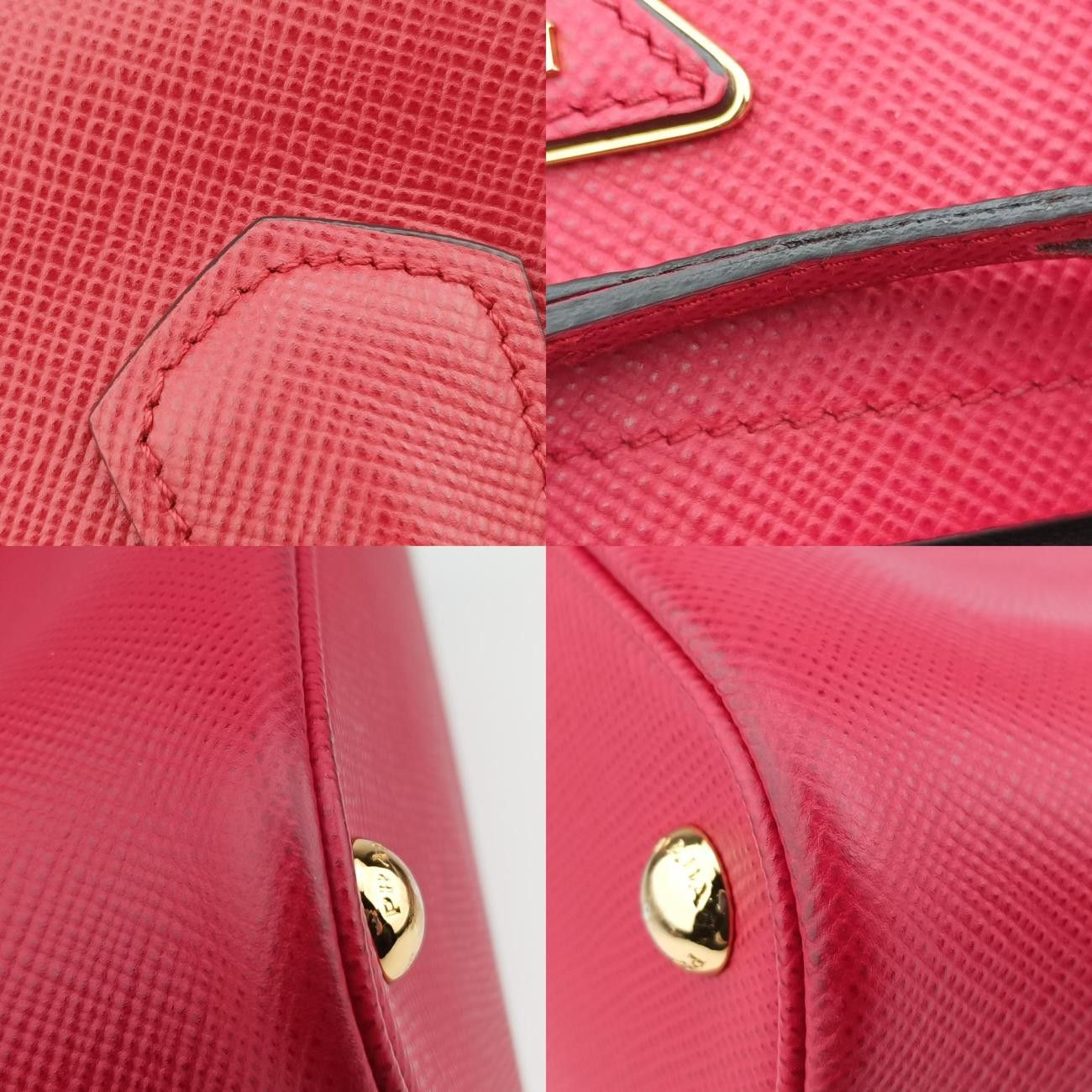 Prada Double Cuir Red Saffiano Leather B2756t 239/C