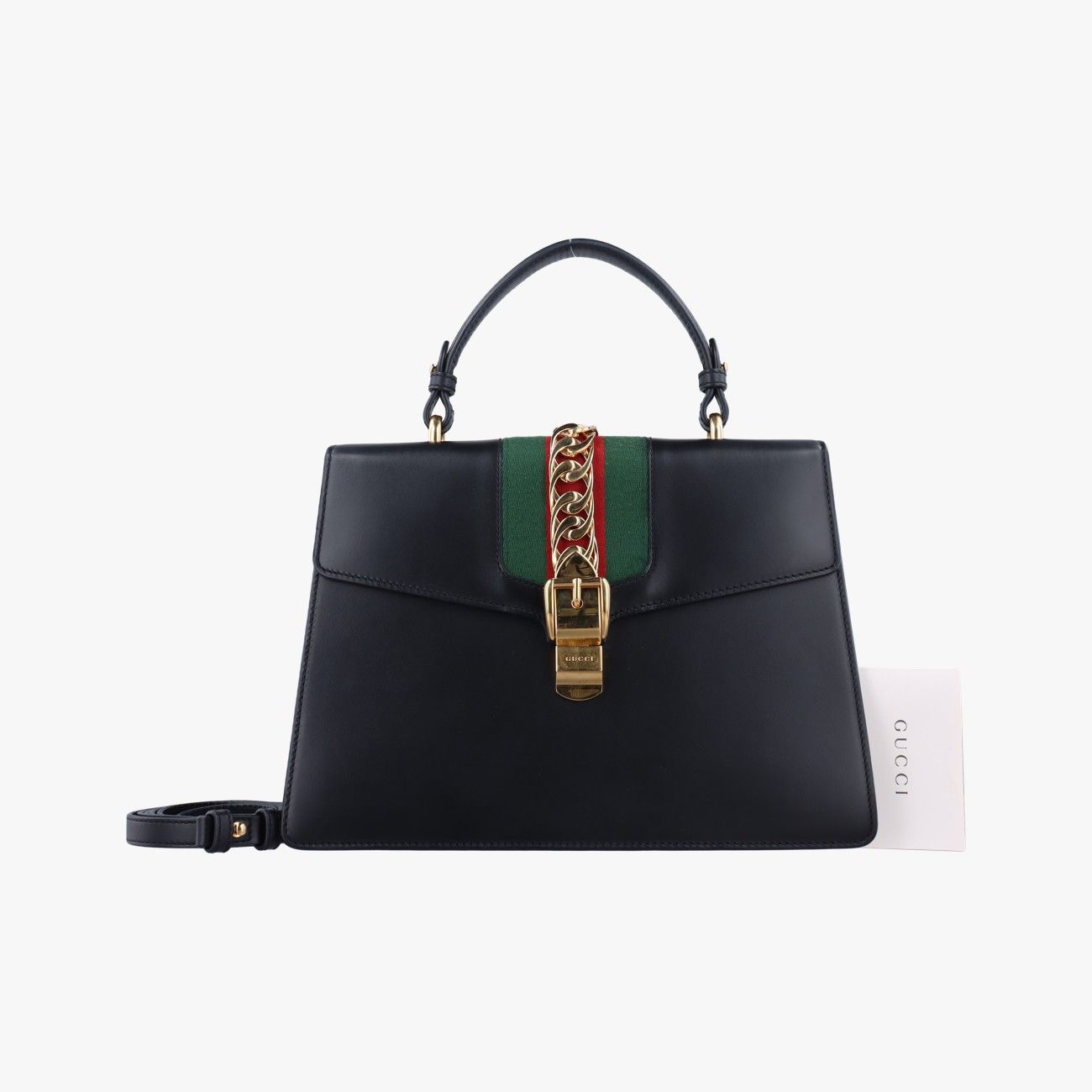Gucci Sylvie Black X Red X Green Leather 431665