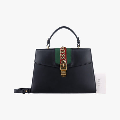 Gucci Sylvie Black X Red X Green Leather 431665