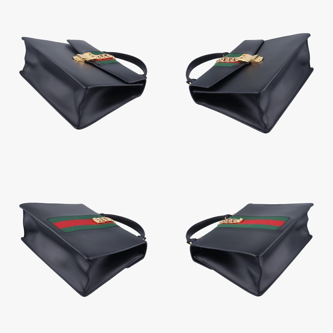 Gucci Sylvie Black X Red X Green Leather 431665