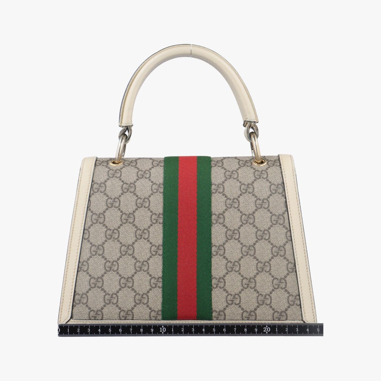Gucci Queen Margaret White X Beige X Red X Green Pvc Coated Canvas X Leather