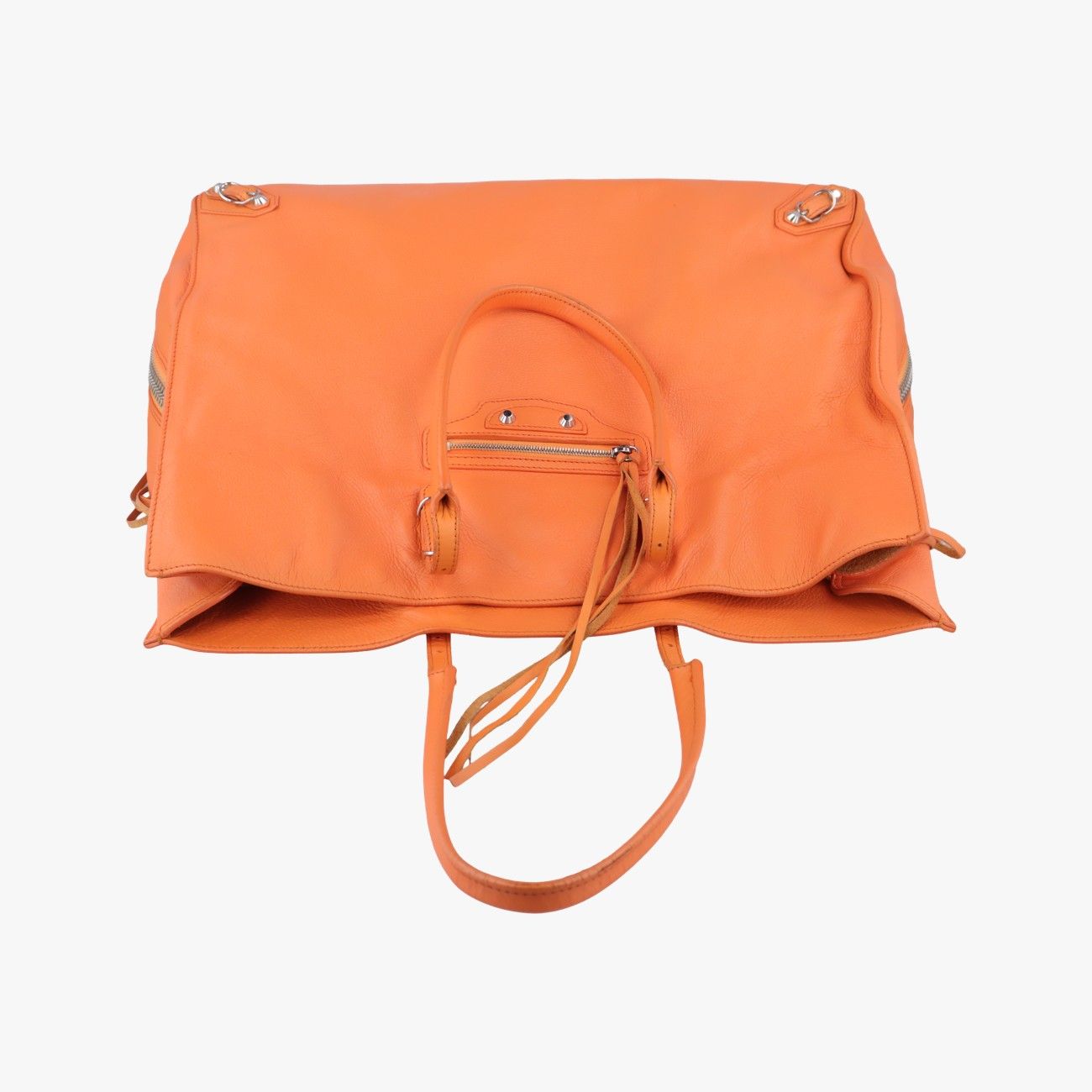 Balenciaga Quilting Paper A4 Tote Orange Lambskin 357331.7515g.1669