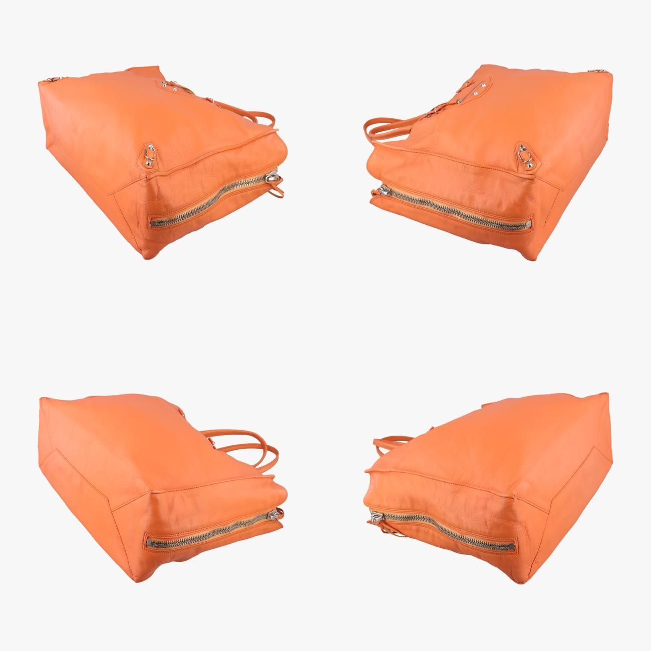 Balenciaga Quilting Paper A4 Tote Orange Lambskin 357331.7515g.1669