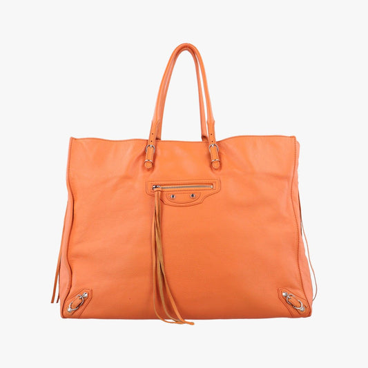 Balenciaga Quilting Paper A4 Tote Orange Lambskin 357331.7515g.1669