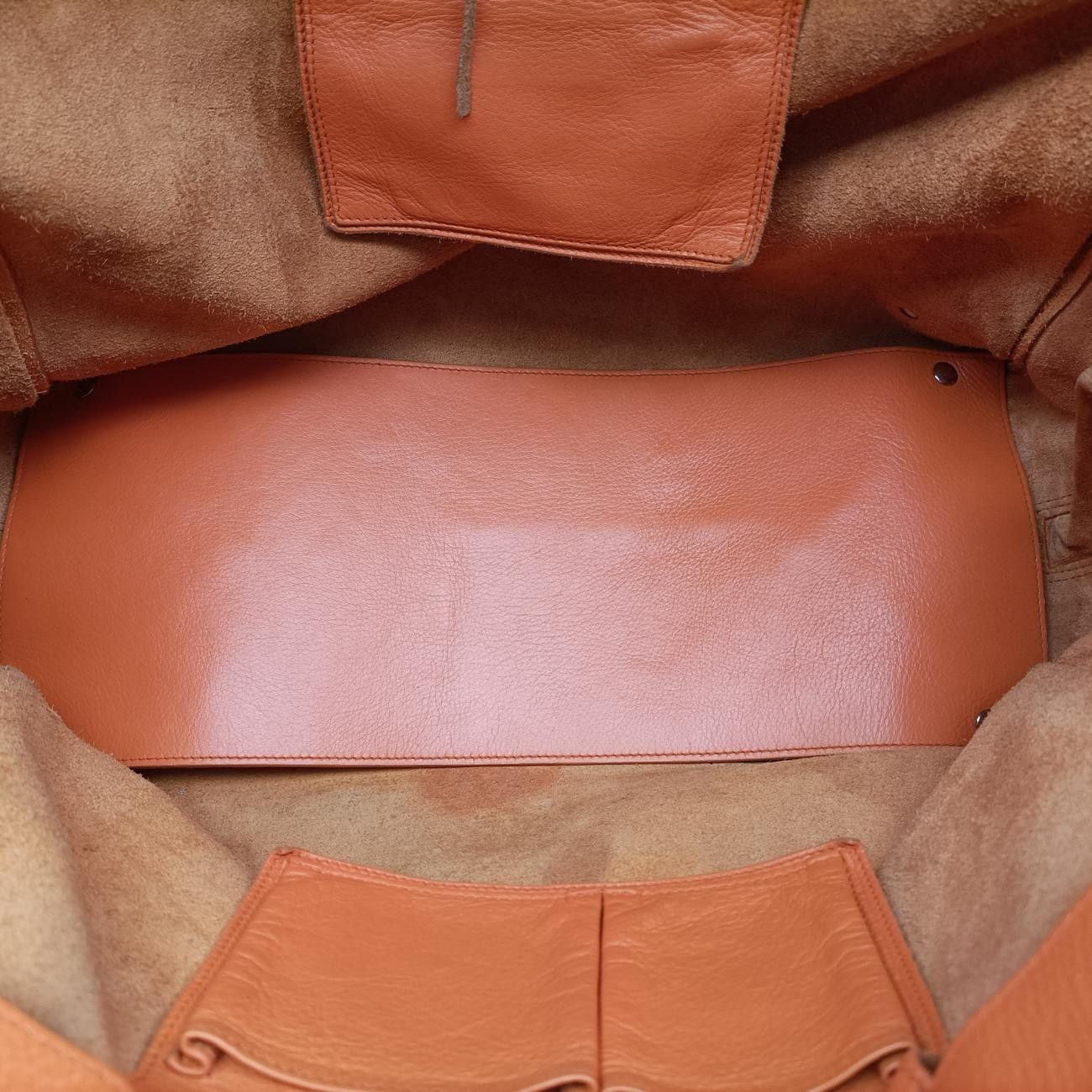 Balenciaga Quilting Paper A4 Tote Orange Lambskin 357331.7515g.1669