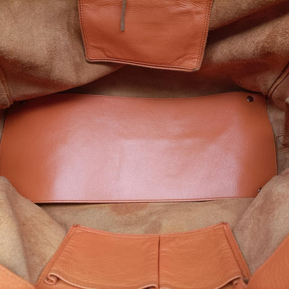 Balenciaga Quilting Paper A4 Tote Orange Lambskin 357331.7515g.1669