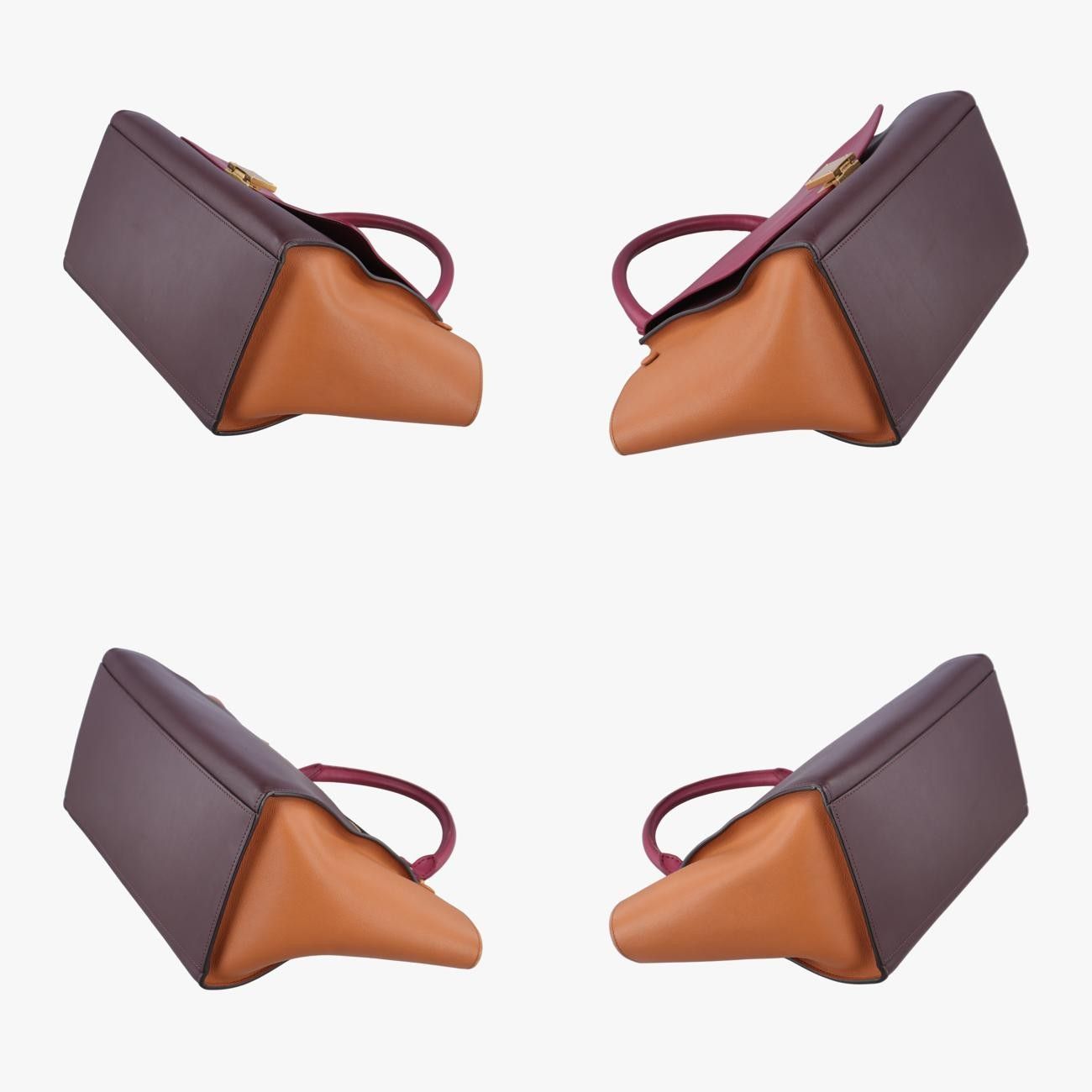 Celine Trapeze Orange X Brown X Pink Leather F-at-0154 F-Cu-0164