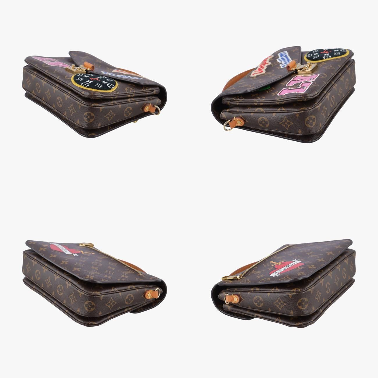 Louis Vuittonpochette Metis Monogram /Brown X Multicolor Monogram Patches M43991