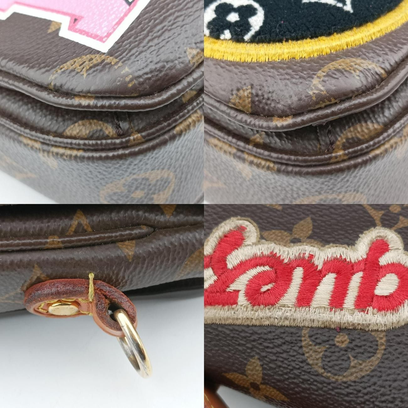 Louis Vuittonpochette Metis Monogram /Brown X Multicolor Monogram Patches M43991