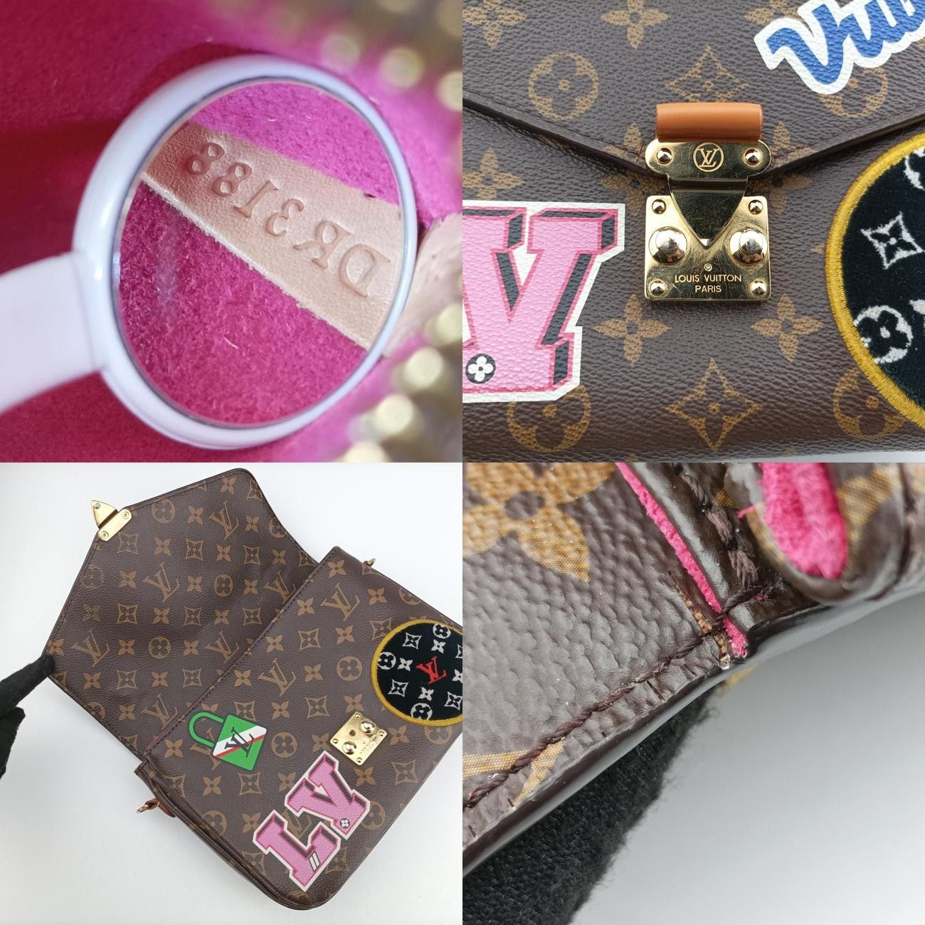 Louis Vuittonpochette Metis Monogram /Brown X Multicolor Monogram Patches M43991