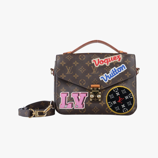 Louis Vuittonpochette Metis Monogram /Brown X Multicolor Monogram Patches M43991