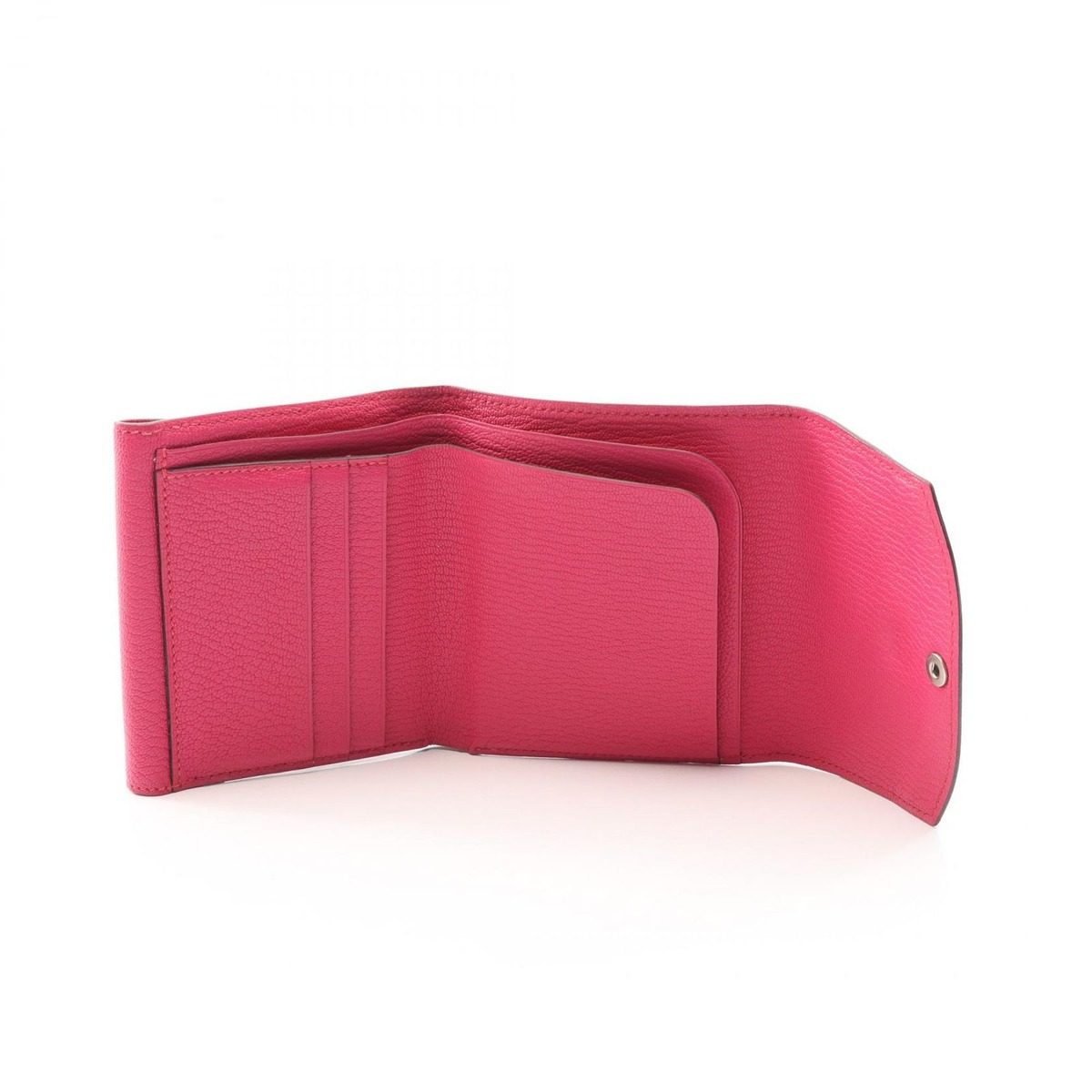 Hermes Trifold Wallet Till Rose Shocking Leather — view 3