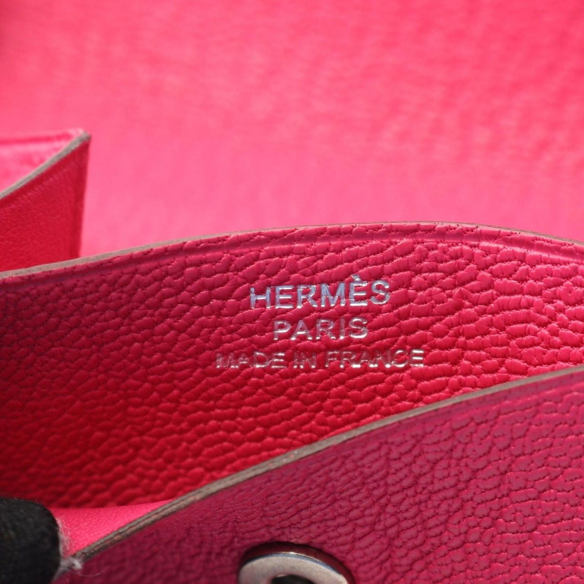 Hermes Trifold Wallet Till Rose Shocking Leather — view 5