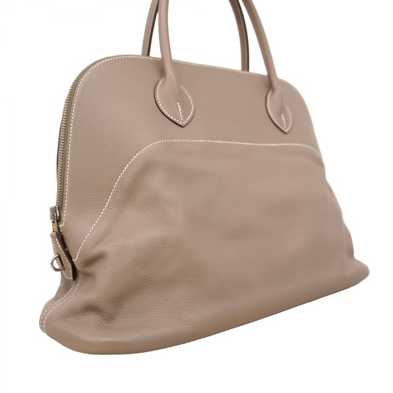 SALE Hermes Handbag Bolide Relax 35 Vosikkim Beige Silver Hardware □Q Engraved