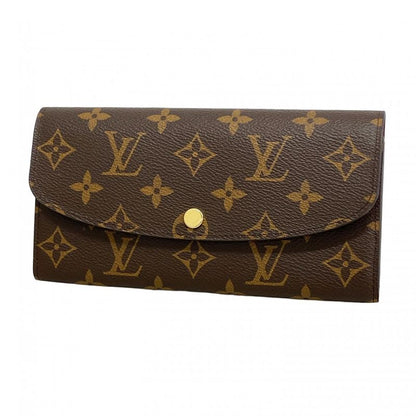 SALE Louis Vuitton Long Wallet Monogram Portefeuille Emily M60697 Brown Fuchsia