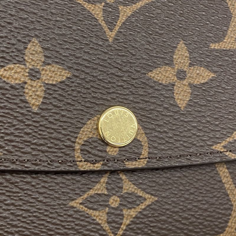 SALE Louis Vuitton Long Wallet Monogram Portefeuille Emily M60697 Brown Fuchsia