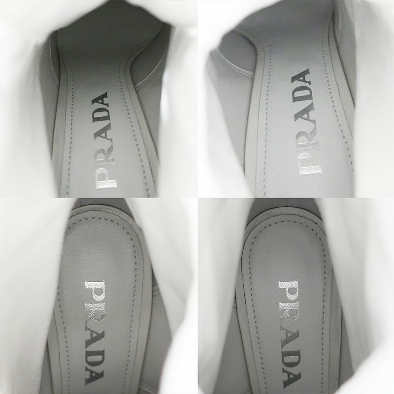 Prada Shorts Boots White Notation Size 36.5 23.5cm (9.25in) Equivalent