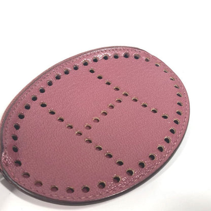 Hermes Coin Case Evelyn H Logo Leather Purple