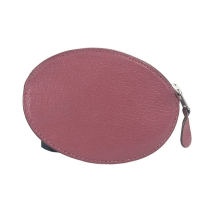 Hermes Coin Case Evelyn H Logo Leather Purple