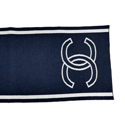 Chanel Reversible Muffler - Navy - Coco Mark 2025 Cruises Aaa710