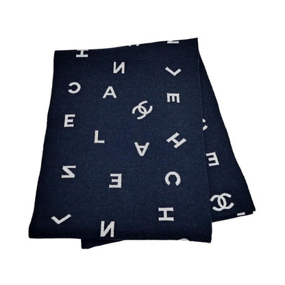 Chanel Reversible Muffler - Navy - Coco Mark 2025 Cruises Aaa710