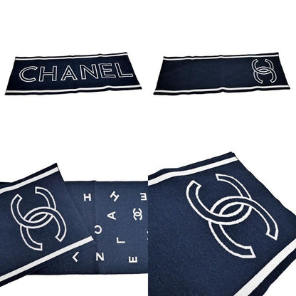 Chanel Reversible Muffler - Navy - Coco Mark 2025 Cruises Aaa710
