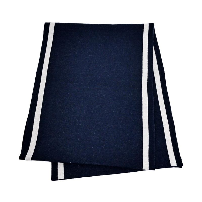 Chanel Reversible Muffler - Navy - Coco Mark 2025 Cruises Aaa710