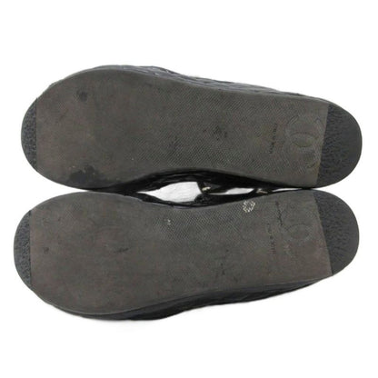 Chanel Sports Sandals Cocomark Matelasse Leather Lambskin Suede Chien Pan Gold