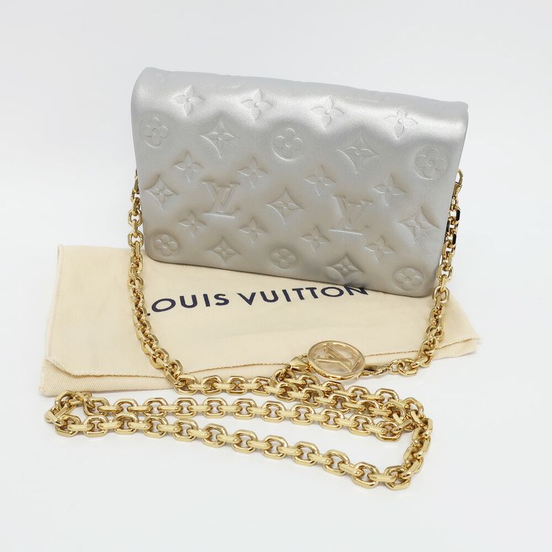 Louis Vuitton Pochette Cousin Shoulder Bag M82017 Monogram Silver