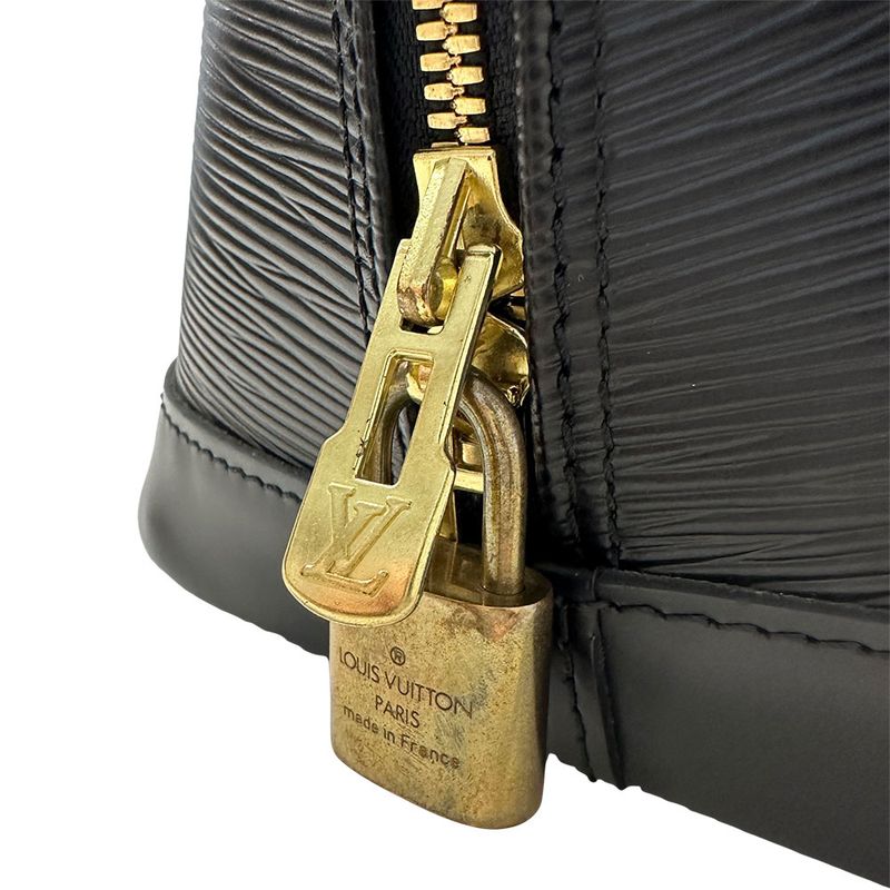 Louis Vuitton Bag Women's Brand Handbag Epi Alma Epi Leather Noir Black M52142