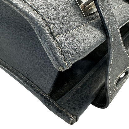 Hermes Bag Cabas GM Women's Brand Tote Bag Buffalo Graphite Large Capacity