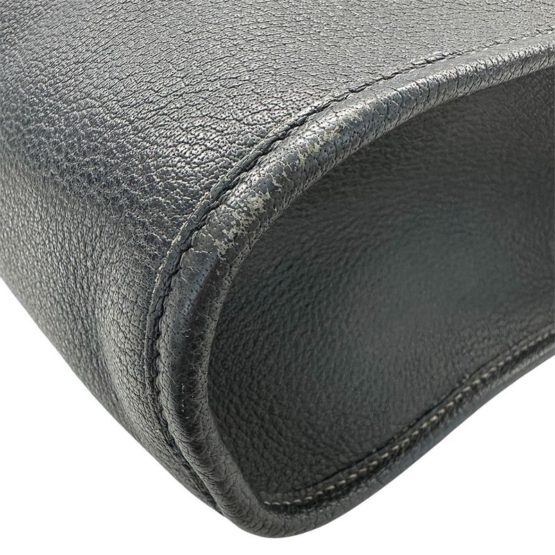 Hermes Bag Cabas GM Women's Brand Tote Bag Buffalo Graphite Large Capacity